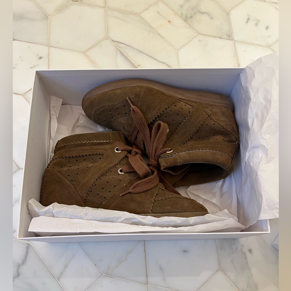 Isabel Marant Bobby Lace-Up Wedge Sneakers - Picture 14 of 14